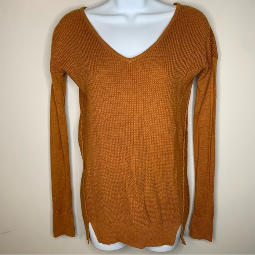 Lululemon The Sweater Life Heathered Spicy Pumpkin Knit Sweater - Picture 5 of 12